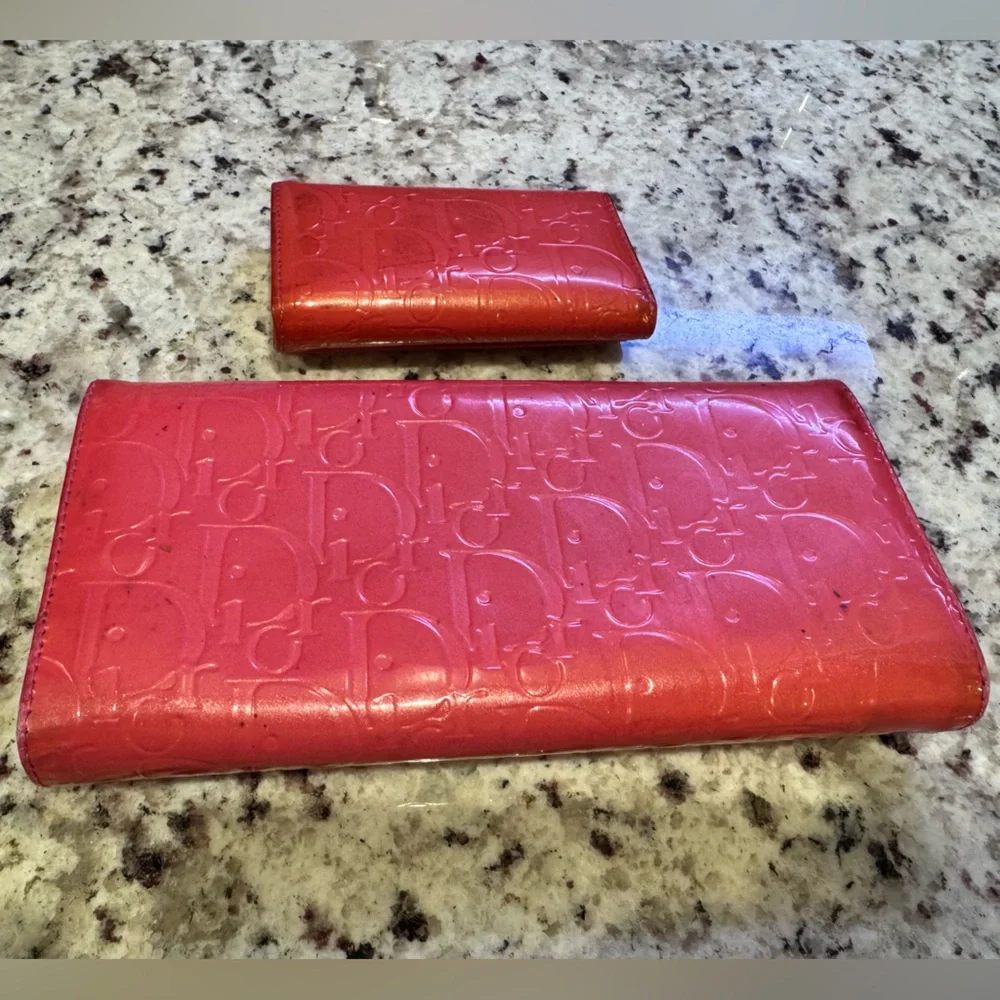 Christian Dior wallet & key holder set